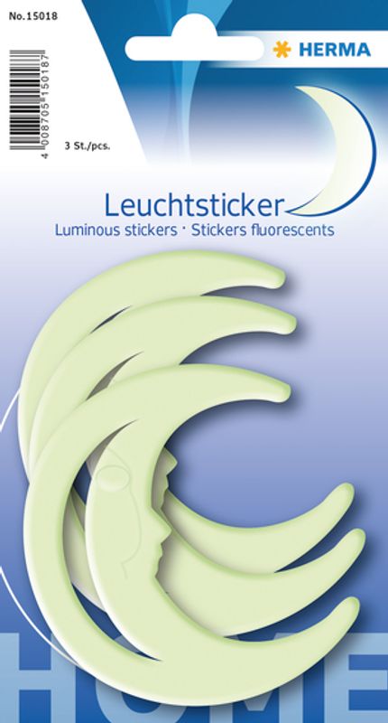 HERMA selvlysende stickers, Måne, 3 stk (5-pakk)