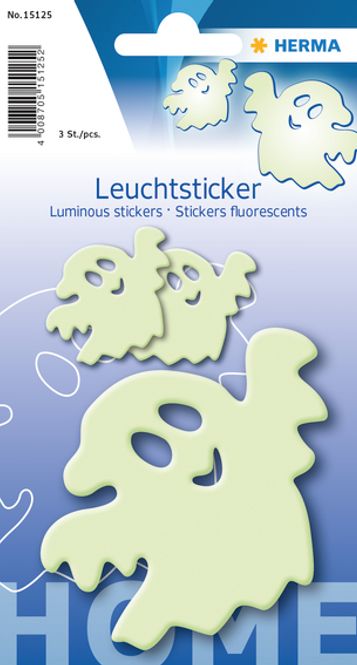 Hovedbilde HERMA selvlysende stickers, Spøkelse, 3 stk ...