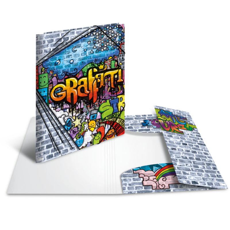 HERMA strikkmappe i plastmateriale, A3, Graffiti (3 pakk)