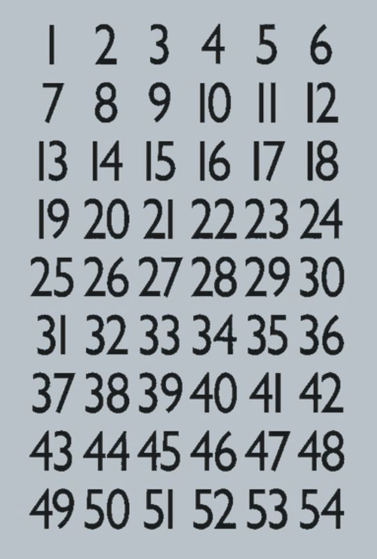 VARIO talletiketter 13x12mm, 1-100, svart/sølv, 4 ark (10 pakk)