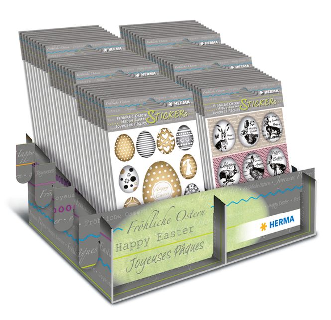 Hovedbilde Display TREND, Stickers, 6 påske motiver, 60 ...