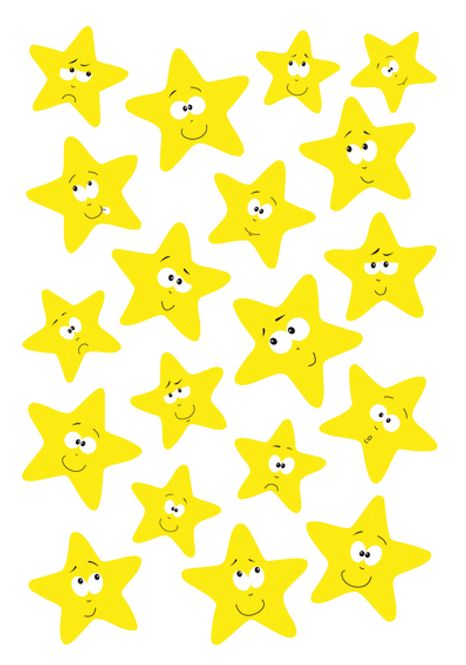 Hovedbilde MAGIC Stickers Stjerner i neongul, 1 ark (10 ...