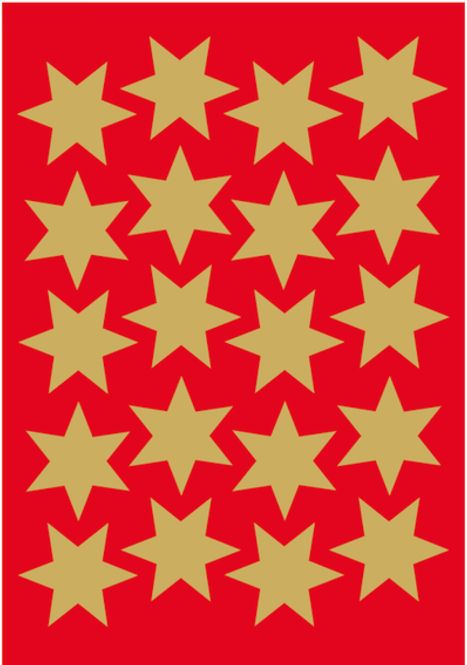 Hovedbilde DECOR Stickers Gullstjerner gullfolie, 3 ark (10 ...