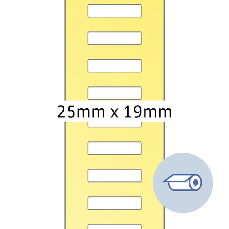 Etiketter på rull til varemerking, 25x19 (2000 stk)