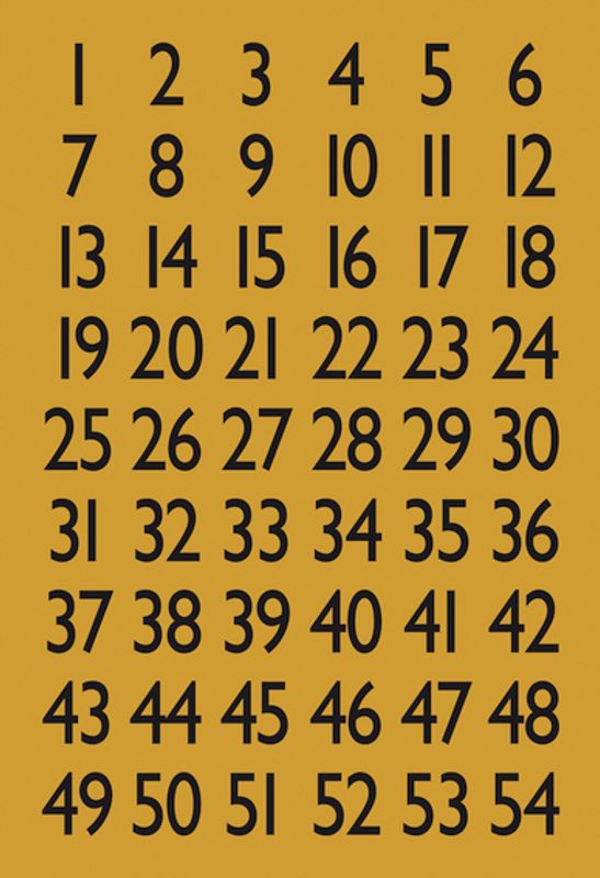 VARIO talletiketter 13x12 mm, 1-100,svart/gull, 4 ark (10 pakk)