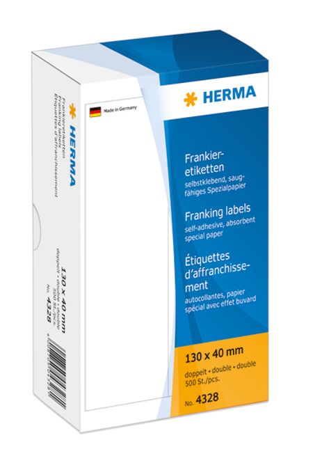 Hovedbilde Frankeringsetiketter dobbel til FP 130x40 (500 ...