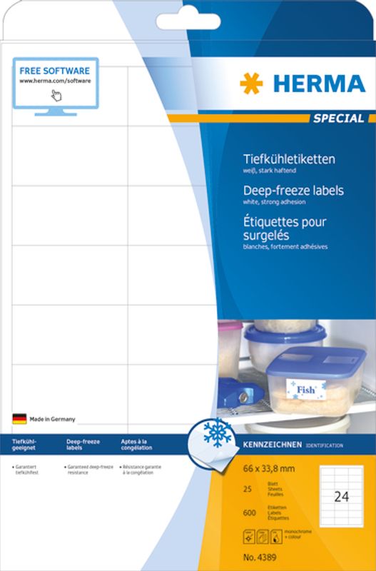 SPECIAL fryseetiketter, 25 ark 66x33.8 (600 stk)