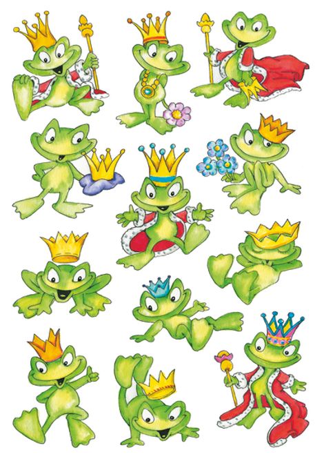 Hovedbilde DECOR Stickers Glade frosker 3 ark (10 pakk)