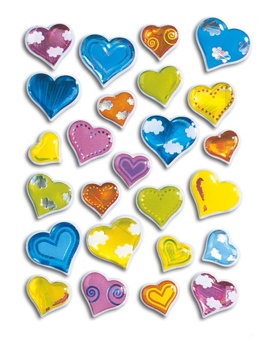 Hovedbilde MAGIC Stickers Hjerter flere farger (stone), 1 ...