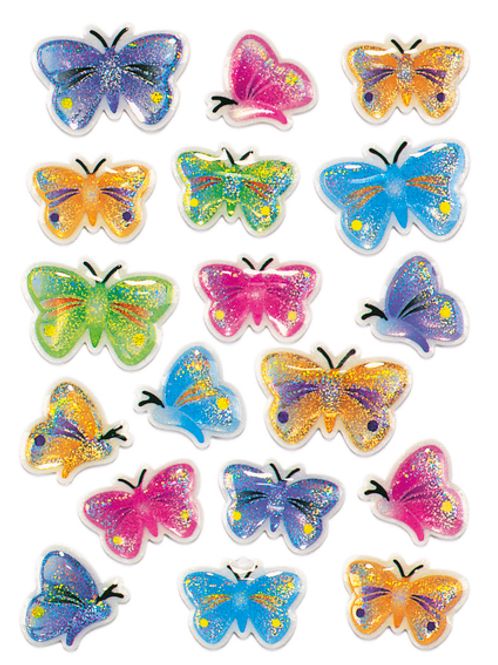 Hovedbilde MAGIC Stickers Sommerfugler (stone), 1 ark (10 ...