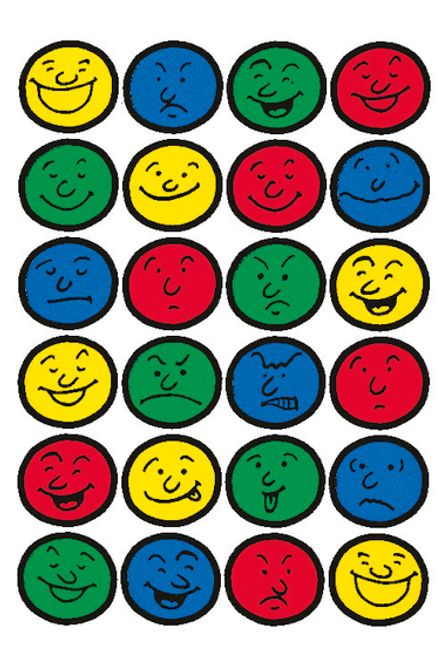 Hovedbilde DECOR Stickers Ansikter, papir, 3 ark (10 pakk)