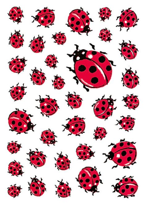 Hovedbilde DECOR Stickers Marihøner, papir, 3 ark (10 pakk)