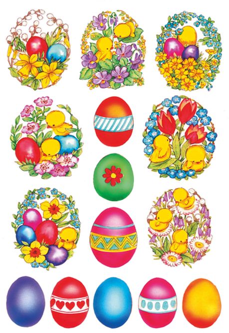 Hovedbilde DECOR Stickers Blomster og kylling, 3 ark (10 ...