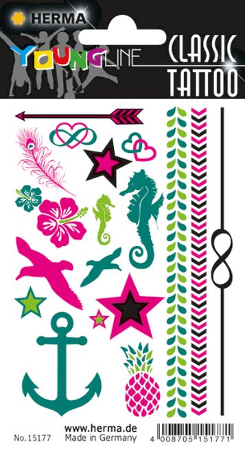 Hovedbilde CLASSIC Tattoos Colour Art Summer, 19 motiver, 1 ...