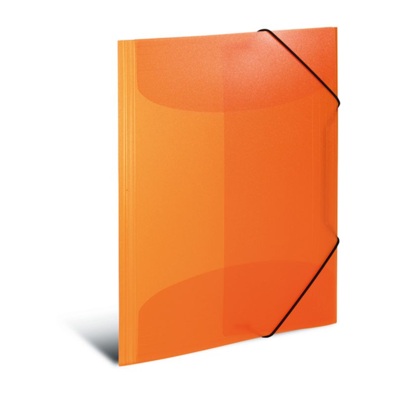 Strikkmappe i transparent plastmateriale A3, oransje (3 pakk)