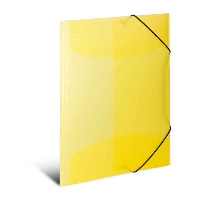 Hovedbilde Strikkmappe i transparent plastmateriale A4, gul ...