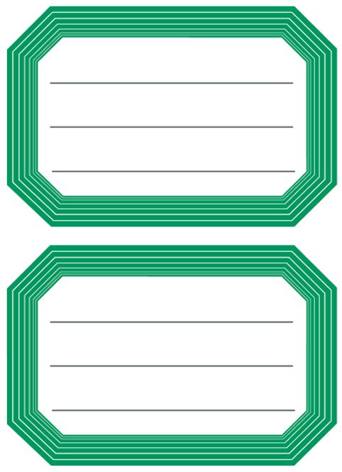 Hovedbilde VARIO boketiketter med grønn kant, 82x55 mm, 6 ...