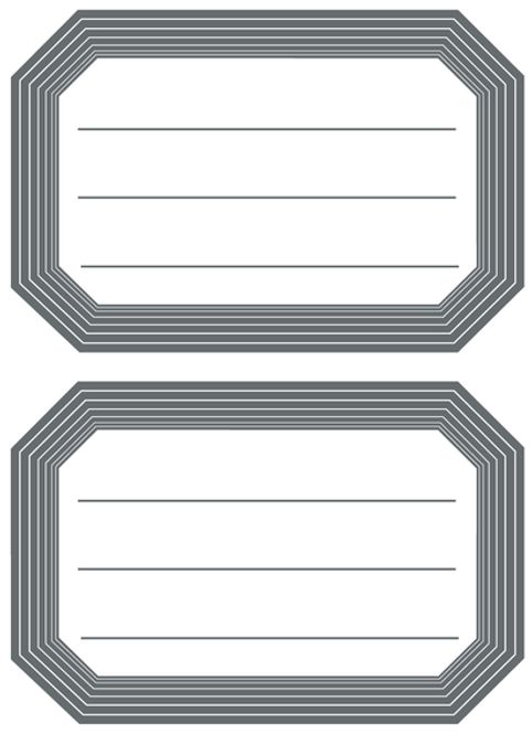 Hovedbilde VARIO boketiketter med svart kant, 82x55 mm, 6 ...