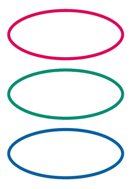Hovedbilde VARIO boketiketter med sirkler, oval, 6 ark (10 ...