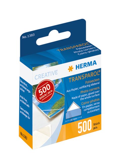 Hovedbilde TRANSPAROL fotohjørner i kartongdispenser, 500 ...