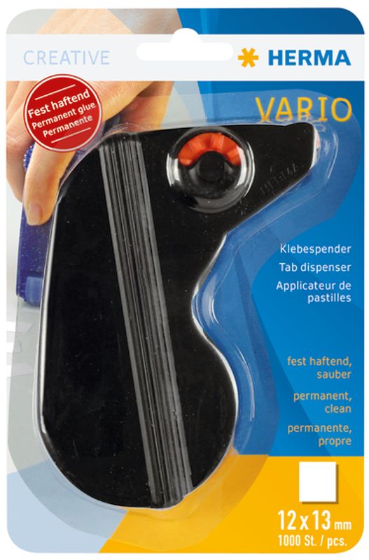 VARIO limroller tapebiter (1000) svart dobbeltsidig lim 1stk