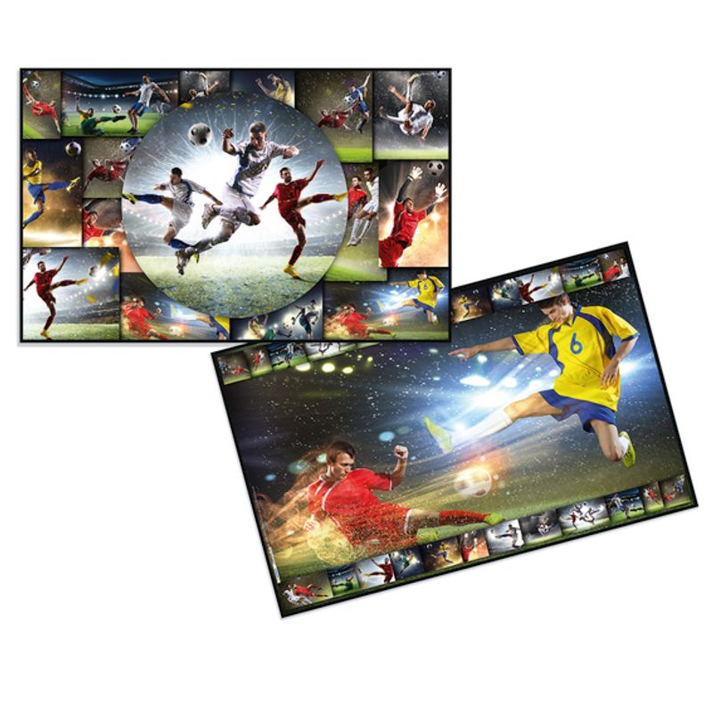 Skriveunderlag i kartong, 550 x 350 mm, Fotball (3 pakk)