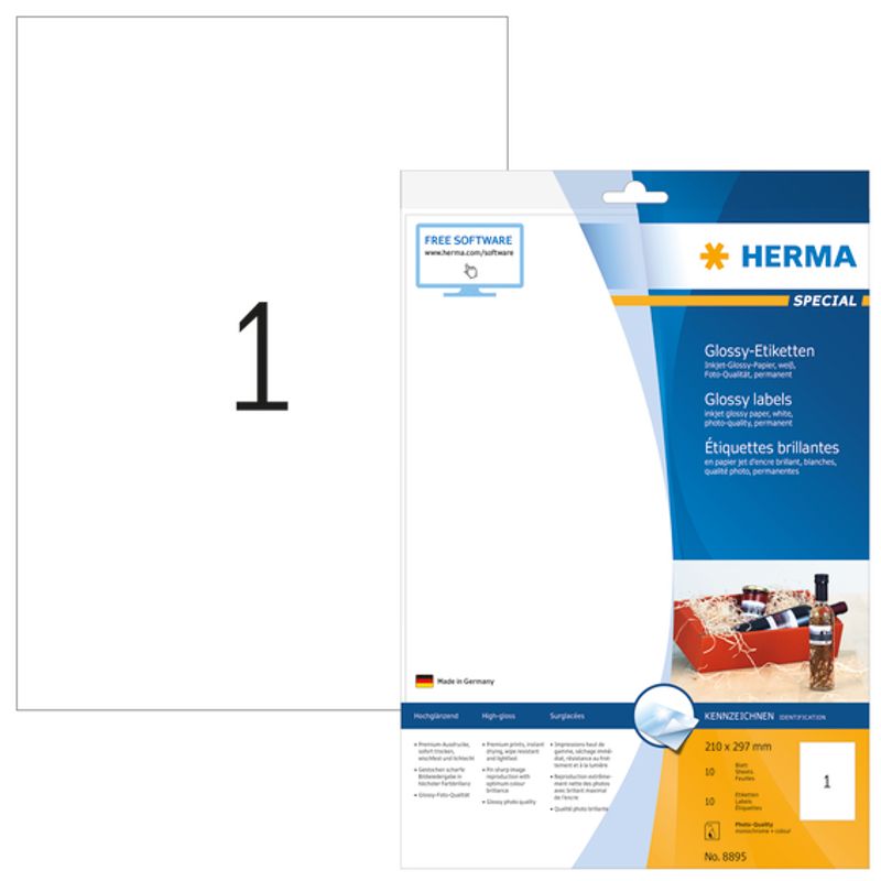 InkPrint ark, A4, glossy, fotokvalitet, 10 ark, 210x297 mm (10 s