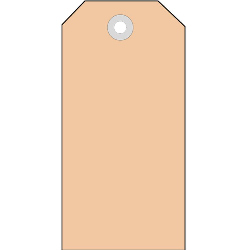 Hengeetiketter i brun papp med malje 48x95 mm (1000 stk)